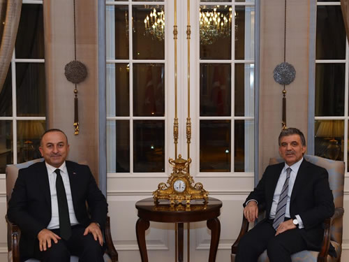 AB Bakanı Çavuşoğlu Çankaya Köşkü'nde 